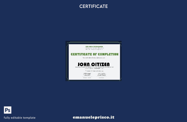 Modello di certificato di formazione USA in stile verificato in formato Word e m